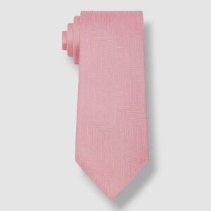 Calvin Klein Men’s Textured Herringbone Tie – Light Pink, One Size, NWT